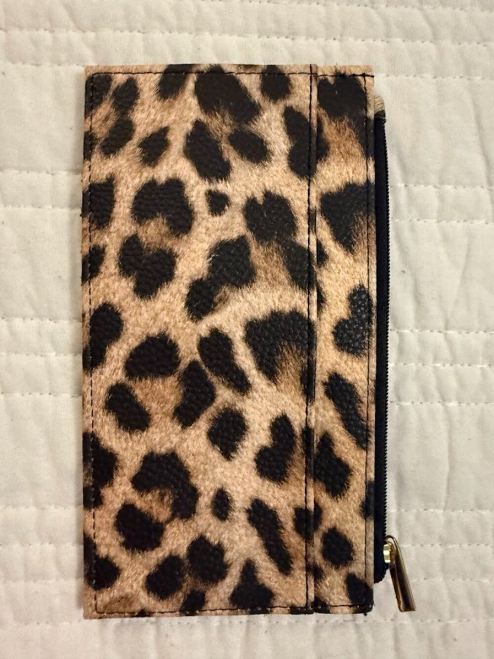 Slim Animal Print Credit Card Sleeve Wallet Zipper Pouch NEW - Picture 2 of 2